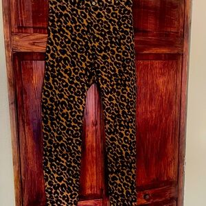 LEOPARD PRINT SLIM FIT PANTS
